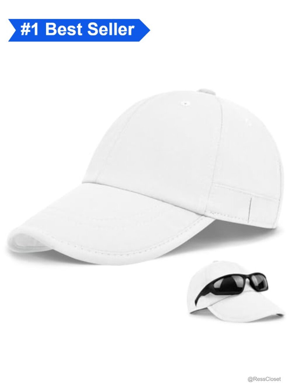 Unstructured Dad Baseball Cap Foldable Adjustable UPF 50+ Hat